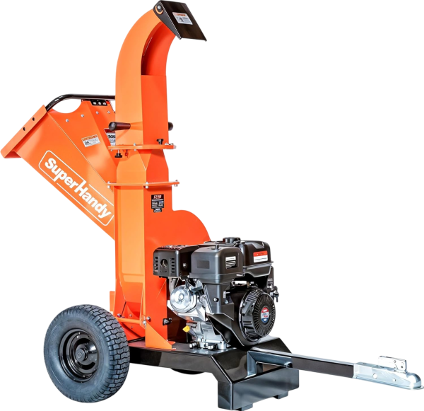 Super Handy GUO141 Towable Wood Chipper 4" Chipping Capacity 15 HP Gas Electric Start New