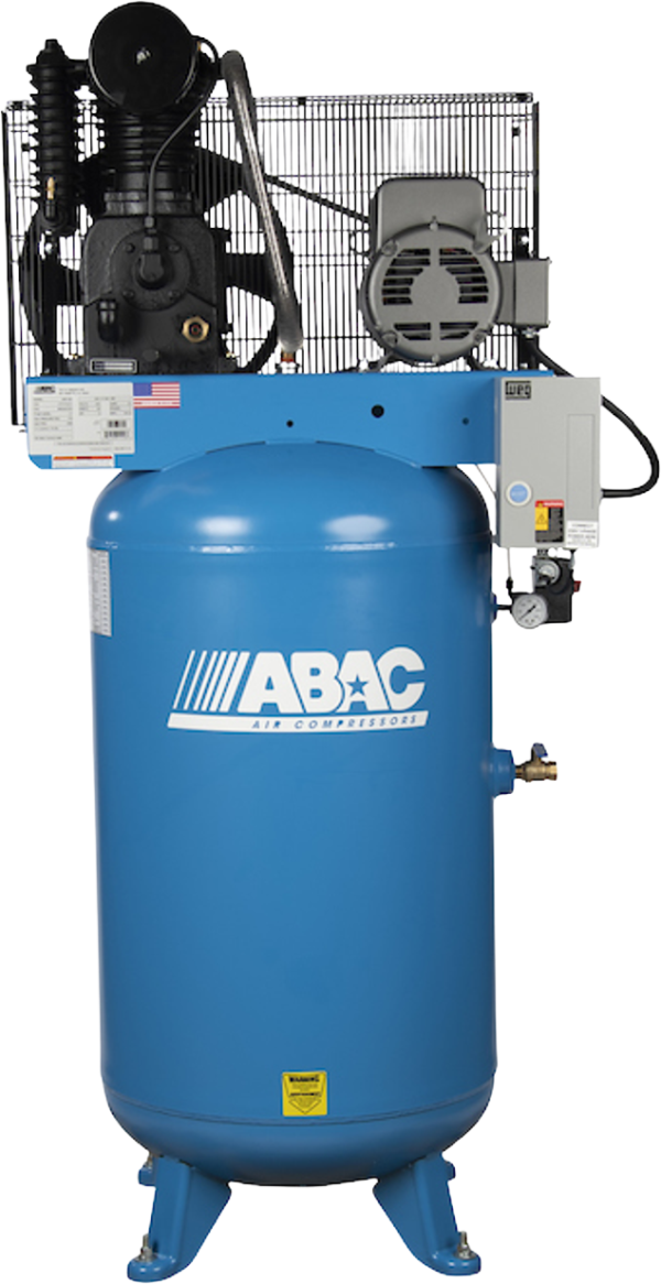 ABAC ABC7-2180VFF Air Compressor 7.5HP 80 Gal. Two-Stage Single Phase 230V Full Feature New
